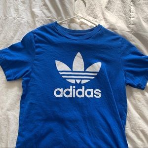 adidas treefoil logo blue tshirt